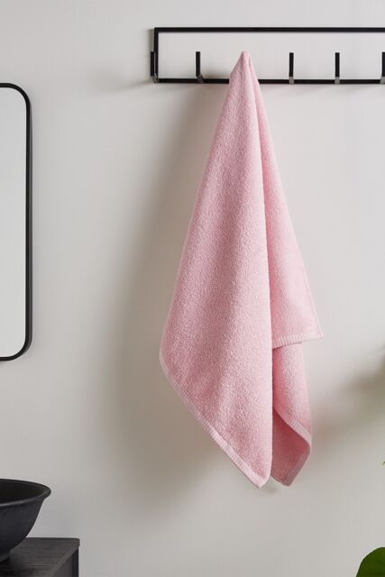 Catherine Lansfield 'Quick Dry Cotton' Towel Collection in Pink - Size: Bath Sheet - image 1