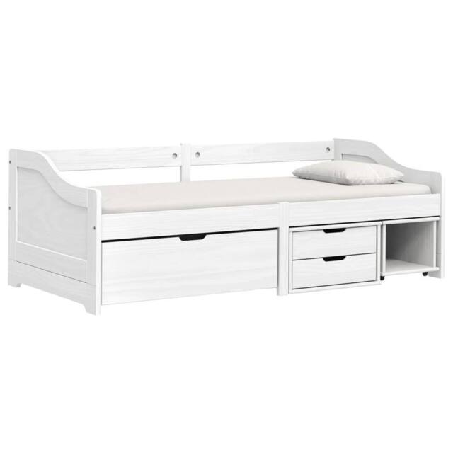 "Berkfield Home Day Bed with 3 Drawers without Mattress ""IRUN"" White 90x200 cm" - image 1