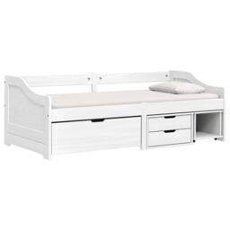 "Berkfield Home Day Bed with 3 Drawers without Mattress ""IRUN"" White 90x200 cm" - thumbnail 1