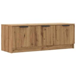 Berkfield Home TV Cabinet Artisan Oak 102x35x36.5 cm Engineered Wood in Brown - thumbnail 2