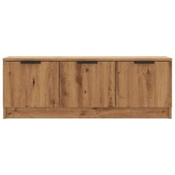 Berkfield Home TV Cabinet Artisan Oak 102x35x36.5 cm Engineered Wood in Brown - thumbnail 4