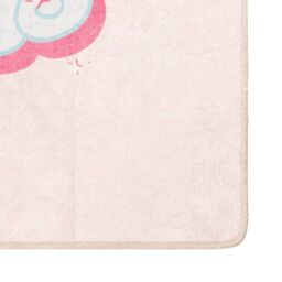Berkfield Home Kids' Rug Pink 160x230 cm Unicorn Washable Anti Slip - Size: 100 cm diameter - thumbnail 3