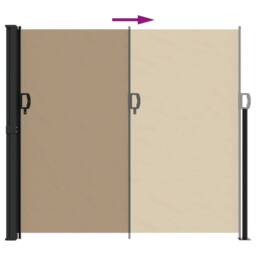 Berkfield Home Retractable Side Awning Taupe 180x500 cm - thumbnail 5