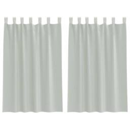 Berkfield Home Voile Curtains with Loops 2 pcs Light Grey 140x175 cm - thumbnail 1
