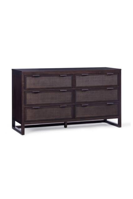 Teamson Home Hatteras Chest of Drawers 6 Drawer Bedroom Dresser in Dark Brown - image 1