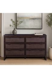 Teamson Home Hatteras Chest of Drawers 6 Drawer Bedroom Dresser in Dark Brown - thumbnail 2
