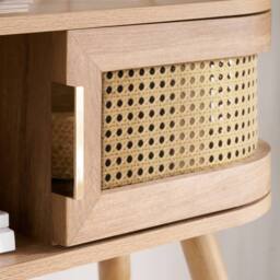 Birlea Rattan Console Table Sark Hall Table Dressing Table in Beige - Size: 1 Pack - thumbnail 4