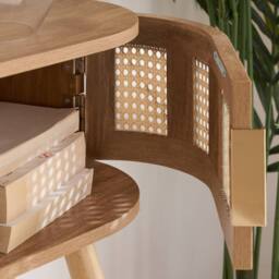 Birlea Rattan Console Table Sark Hall Table Dressing Table in Beige - Size: 1 Pack - thumbnail 7
