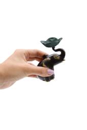 KDMD Small Elephant Candle & Incense Holder -Decorative & Functional Accent in Dark Brown - thumbnail 2