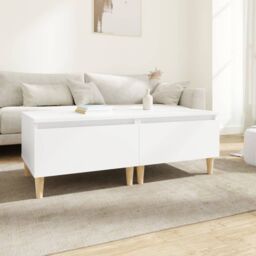 Berkfield Home Side Tables 2 pcs White 50x46x35 cm Engineered Wood - Size: 50 x 46 x 35 cm - thumbnail 1