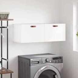 Berkfield Home Wall Cabinet White 100x36.5x35 cm Engineered Wood - thumbnail 2