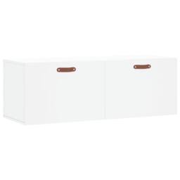 Berkfield Home Wall Cabinet White 100x36.5x35 cm Engineered Wood - thumbnail 3