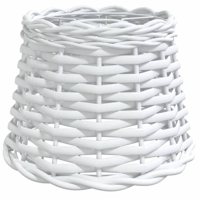 Berkfield Home Ceiling Lamp Shade White √ò20x15 cm Wicker - Size: 20x15 cm - image 1
