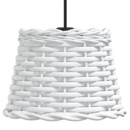 Berkfield Home Ceiling Lamp Shade White √ò20x15 cm Wicker - Size: 20x15 cm - thumbnail 4
