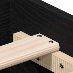 Berkfield Home Elegant Bed Frame with Drawers Black Oak 180x200 cm Engineered Wood - thumbnail 9