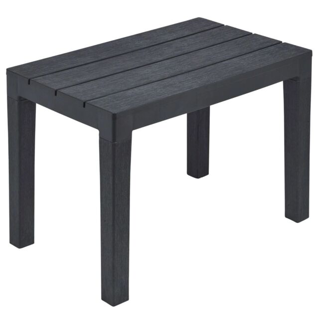 EONLION Large Black Plastic Garden Table Bench Weather Proof Plastic Furniture Outdoor - image 1