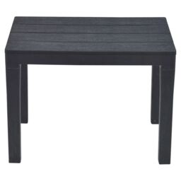 EONLION Large Black Plastic Garden Table Bench Weather Proof Plastic Furniture Outdoor - thumbnail 2