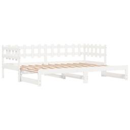 Berkfield Home Pull-out Day Bed White 2x(90x190) cm Solid Wood Pine - thumbnail 6