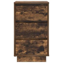 Berkfield Home Bedside Cabinet with LED Lights¬†Smoked Oak 38x34x65 cm - Size: 38 x 34 x 65 cm - thumbnail 7