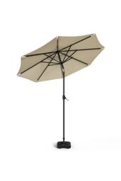 Living and Home Outdoor Solar 24 LED Lights Patio with Crank for Patio Market with Base in Beige - thumbnail 4