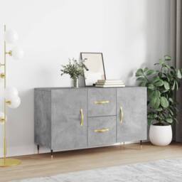 Berkfield Home Sideboard Concrete Grey 100x36x60 cm Engineered Wood - Size: 100 x 36 x 60 cm - thumbnail 2