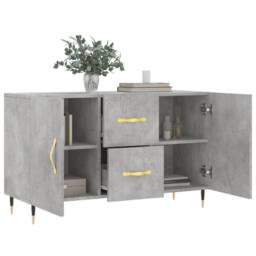 Berkfield Home Sideboard Concrete Grey 100x36x60 cm Engineered Wood - Size: 100 x 36 x 60 cm - thumbnail 4