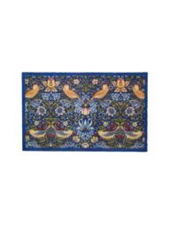 Artsy Mats William Morris Strawberry Thief Indoor Washable Doormat 60x40cm in Blue - Size: 40 cm x 60 cm - thumbnail 3