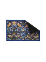Artsy Mats William Morris Strawberry Thief Indoor Washable Doormat 60x40cm in Blue - Size: 40 cm x 60 cm - thumbnail 4