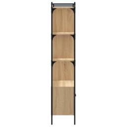 Berkfield Home Bookcase with Doors Sonoma Oak 76.5x30x154.5 cm Engineered Wood in Light Tan - thumbnail 6
