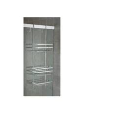 Nordara Shower Shelf 3 Tier Hanging Shower Caddy in Silver - Size: 180 cm width x 180 cm drop - thumbnail 5