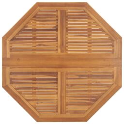 Berkfield Home Folding Garden Dining Table 110x110x75 cm Solid Wood Teak in Brown - Size: 110 x 110 x 75 cm - thumbnail 4