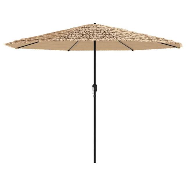 Berkfield Home Durable Garden Parasol with Steel Pole Brown 324x324x247 cm - Size: 324 x 324 x 247 cm - image 1