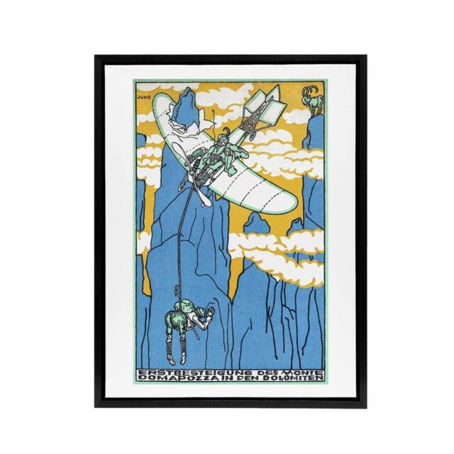 "Artery8 First Ascent of Monte Domapozza in Dolomites Jung Framed Canvas Art - Size: W12"" x H16""" - image 1
