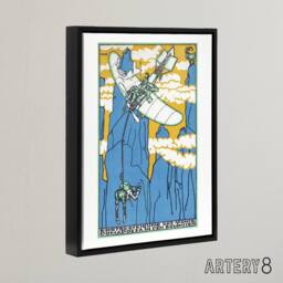 "Artery8 First Ascent of Monte Domapozza in Dolomites Jung Framed Canvas Art - Size: W12"" x H16""" - thumbnail 2