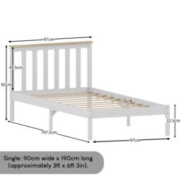 Home Discount Vida Designs Milan Single Double King Size Wooden Bed Low Foot Bedroom Furniture - thumbnail 3
