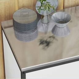 Berkfield Home Modern with Shelf with Storage with Door Adjustable 2 pcs Rusty W in White - thumbnail 5