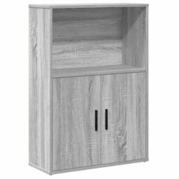 Berkfield Home Bookcase Grey Sonoma 60x24x85 cm Engineered Wood - Size: 60 x 24 x 85 cm - thumbnail 1