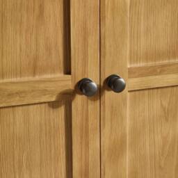 Cheshire Premium Kingsley 2 Door Wardrobe in Waxed Oak in Light Oak - thumbnail 5