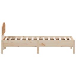 Berkfield Home Bed Frame without Mattress 75x190 cm Small Single Solid Wood Pine in Brown - thumbnail 5