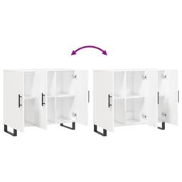 Berkfield Home Sideboard White 90x34x80 cm Engineered Wood - Size: 90 x 34 x 80 cm - thumbnail 9