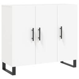 Berkfield Home Sideboard White 90x34x80 cm Engineered Wood - Size: 90 x 34 x 80 cm - thumbnail 3