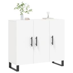 Berkfield Home Sideboard White 90x34x80 cm Engineered Wood - Size: 90 x 34 x 80 cm - thumbnail 1