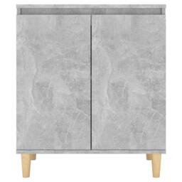 Berkfield Home Sideboard&Solid Wood Legs Concrete Grey 60x35x70 cm Engineered Wood - Size: 60 x 35 x 70 cm - thumbnail 5
