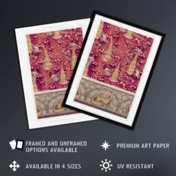 "Artery8 Flowers Pheasants Foxes Patterns Vintage Wall Art Print Verneuil - Size: W18"" x H24""" - thumbnail 2
