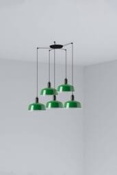 Netlighting Tatawin Medium Cluster Pendant Black Gloss Green 5x E27