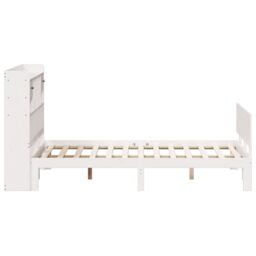 Berkfield Home Bookcase Bed without Mattress White 140x190cm Solid Wood Pine - Size: 140x190 cm - thumbnail 5