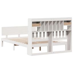 Berkfield Home Bookcase Bed without Mattress White 140x190cm Solid Wood Pine - Size: 140x190 cm - thumbnail 6