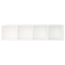Berkfield Home Book Cabinet/TV Cabinet White 36x30x143 cm Engineered Wood - Size: 36 x 30 x 143 cm - thumbnail 9