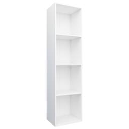Berkfield Home Book Cabinet/TV Cabinet White 36x30x143 cm Engineered Wood - Size: 36 x 30 x 143 cm - thumbnail 1