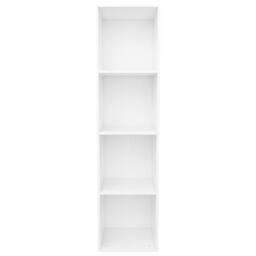 Berkfield Home Book Cabinet/TV Cabinet White 36x30x143 cm Engineered Wood - Size: 36 x 30 x 143 cm - thumbnail 4